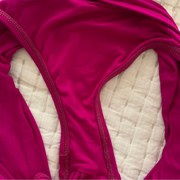 La Blanca Island Goddess Halter Triangle Top / Shirred Band Hipster Bikini Sz 8 - Picture 10 of 10